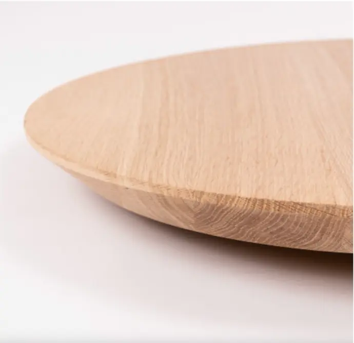 Light oak worktop Light Oak Worktop - Crafted with precision, this light oak worktop provides a durable and smooth surface with a gently rounded edge, ideal for a minimalist and modern kitchen design