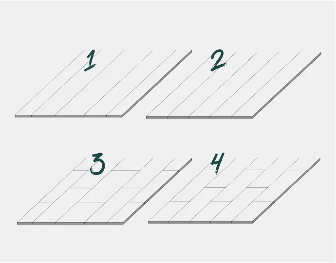 Shelves lamella options Lamella options for shelves