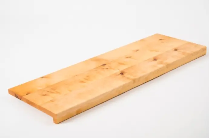 Shelf Solid Birch Hardwood with overhang, 20 mm, nature oiled