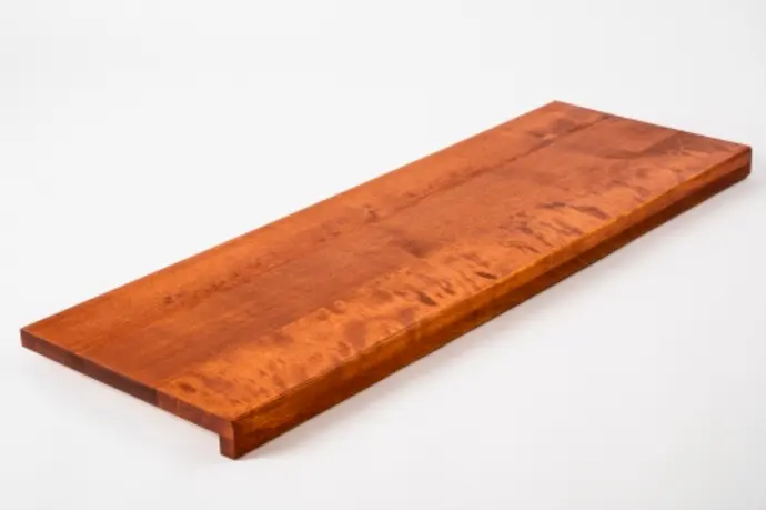 Shelf Solid Birch Hardwood with overhang, 20 mm, cherry oiled