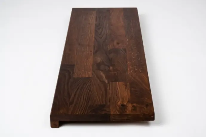 Stair tread Solid smoked Oak Hardwood 20 mm, Rustic grade KGZ hard wax oil nature