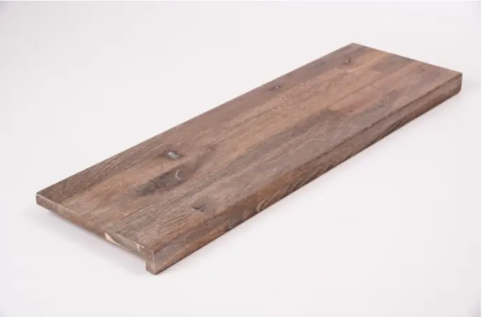 Stair Tread Smoked Oak Rustic KGZ 20mm brushed white oiled Renovation Step riser