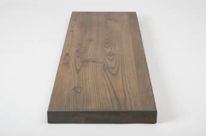 Solid Ash Hardwood stair treads, Rustic grade, 40 mm, graphite oiled