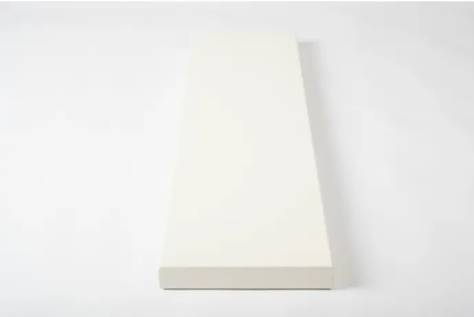 Stair tread Solid Beech Hardwood , country grade, 40 mm, white lacquered with RAL9010