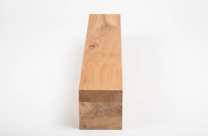 Glued Laminated beam Squared Timber Wild Oak 120x120 mm Hard Wax Oil Natural White