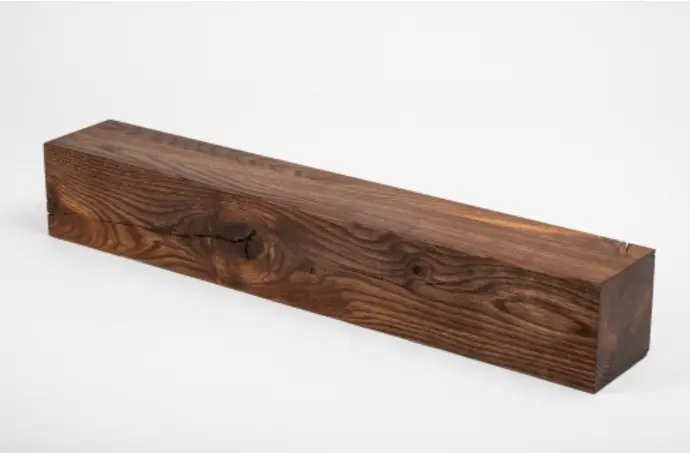 Glued laminated beam Squared timber Smoked oak Rustic 80x80 mm natural oiled