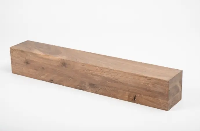 Glued laminated beam Squared timber Smoked oak Rustic 80x80 mm white oiled