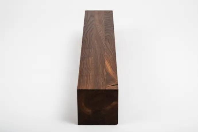 Glued laminated beam Squared timber Smoked oak Rustic 160x160 mm Hard wax oil Natural