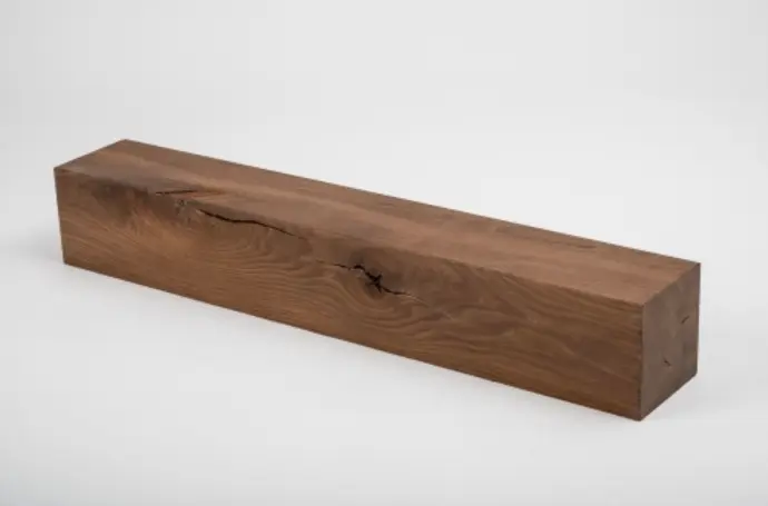 Glued Laminated beam Squared Timber Smoked Oak Rustic 80x80 mm Hard Wax Oil Natural White