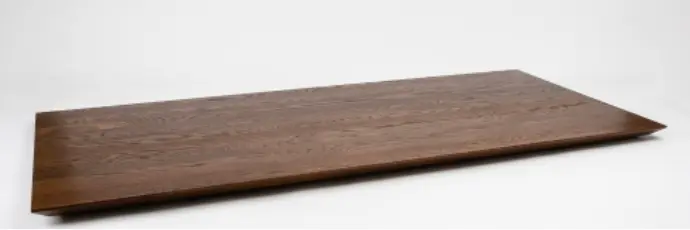 Wooden table panel worktop smoked oak rustic 40 mm Swiss edge natural oiled
