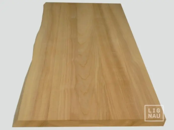 Solid Ash Worktop with natural unedged front edge, 40 mm Prime-Nature grade, unfinished