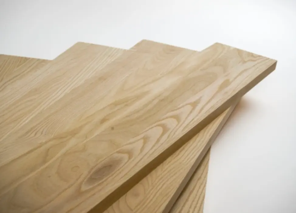 Solid wood edge glued panel Ash A/B 19mm, DL full lamella, customized DIY