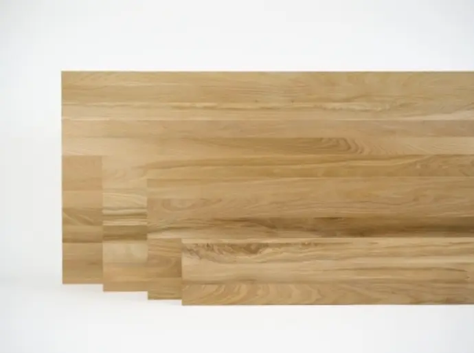 Solid wood edge glued panel Ash Brownheart A/B 19 mm, 2-2.4 m, full lamella, customized DIY