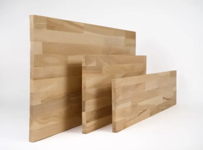 Solid wood edge glued panel Ash Brownheart A/B 19mm, 2-2.4 m, finger jointed lamella, customized DIY