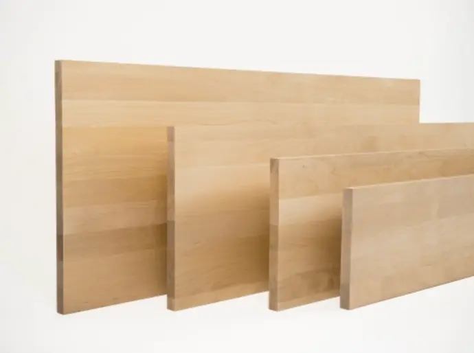 Solid wood edge glued panel Beech lightly steamed A/B 19 mm, full lamella, customized DIY