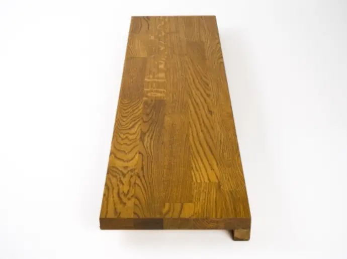 Windowsill Oak Select Natur A/B 26 mm, finger joint lamella, antique oiled, with overhang