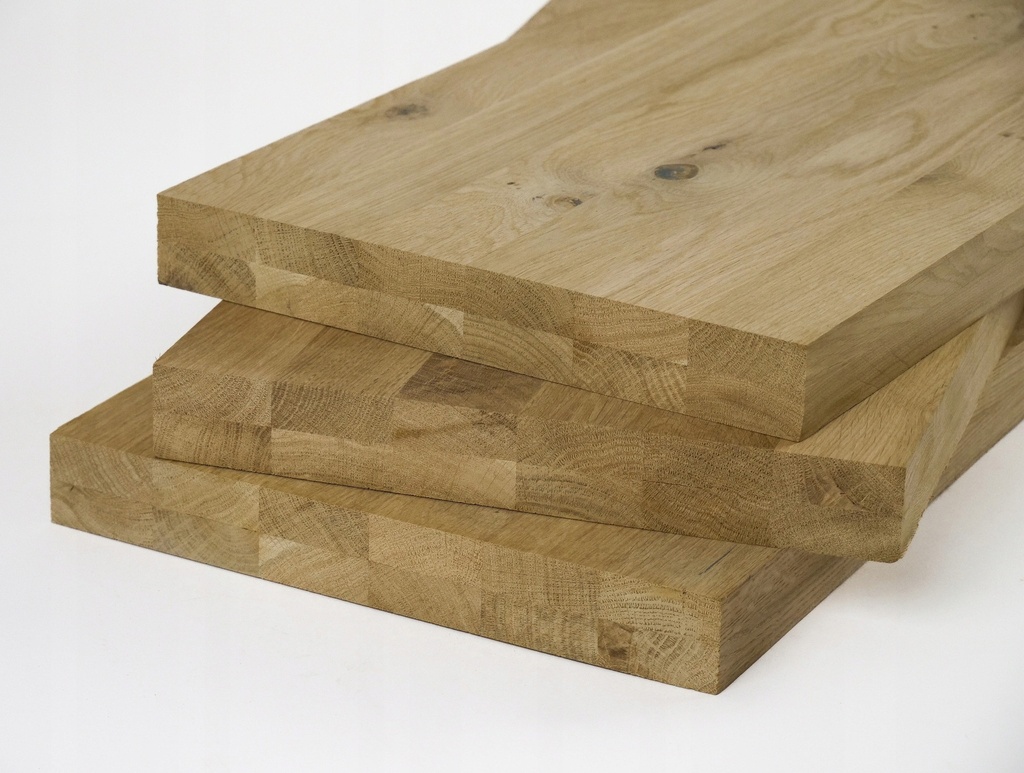 Solid edge glued panel DIY Oak Rustic, full stave lamellas with fixed width, 40 mm, 2-layer