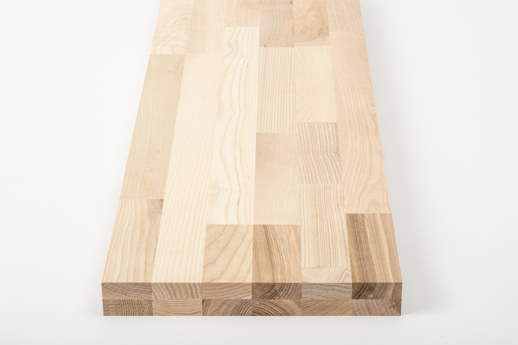 Solid edge glued panel DIY Ash A/B, finger jointed lamellas with fixed width, 40 mm