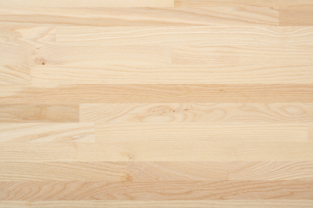 Solid edge glued panel DIY Ash Rustic, full stave lamellas with random width, 20 mm 