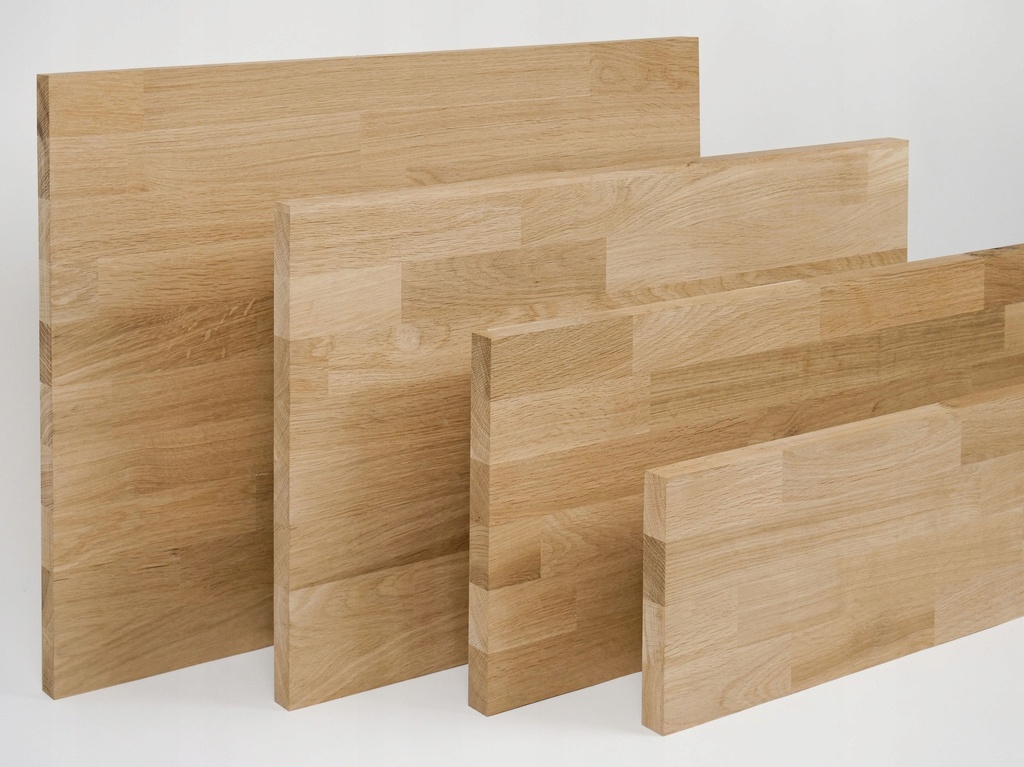 Solid edge glued panel DIY Oak A/B, finger jointed lamellas with fixed width, 20 mm