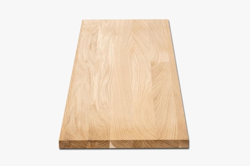 Blat drewniany solidny DIY płyta klejona Dąb A/B, lamele lite fix, 20 mm