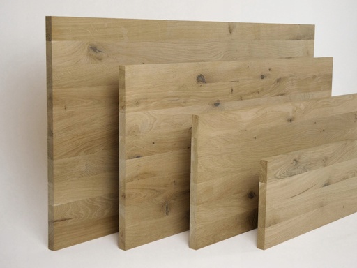 Solid edge glued panel DIY Oak Rustic, full stave lamellas with fixed width, 20 mm
