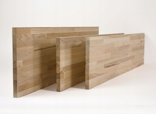 Solid edge glued panel DIY Ash A/B, finger jointed lamellas with fixed width, 19 mm